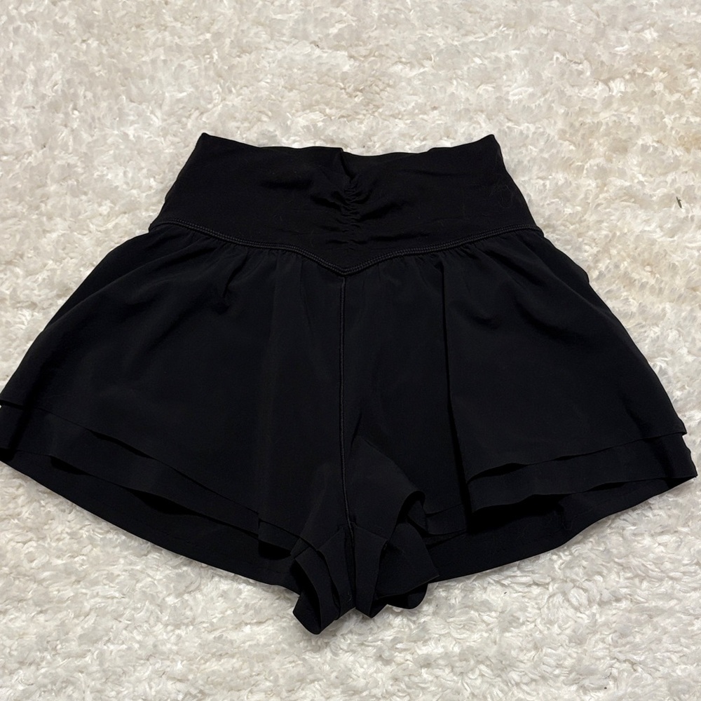 aerie Black OFFLINE Logo Activewear Bottoms